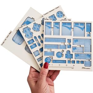 Kit Gabarito Azul 1:50