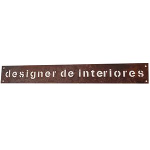 Placa Ferro Designer Interiores