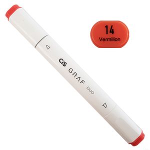 Marcador Artístico - 14 - Vermilion -  Graf Duo - 2 Pontas