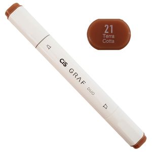Marcador Artístico - 21 - Terra Cotta - Graf Duo - 2 Pontas