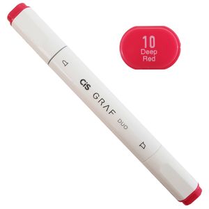 Marcador Artístico - 10 - Deep Red - Graf Duo - 2 Pontas