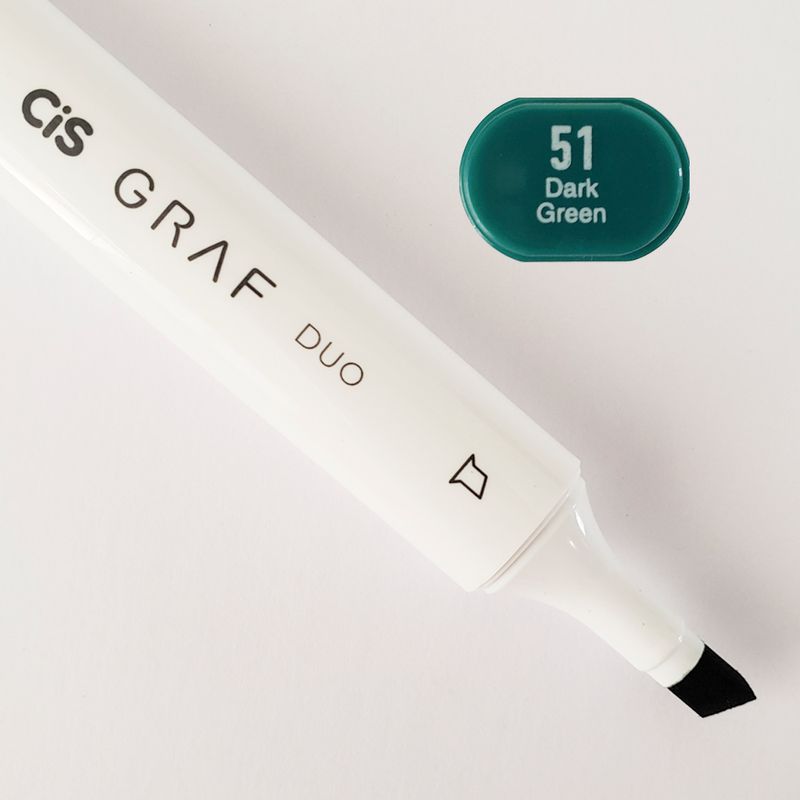 Marcador-Artistico---51---Dark-Green---Graf-Duo---2-Pontas