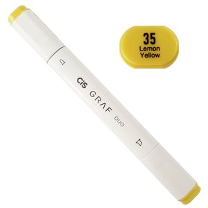 Marcador Artístico - 35 - Lemon Yellow - Graf Duo - 2 Pontas