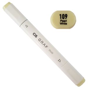 Marcador Artístico - 109 - Pearl White - Graf Duo - 2 Pontas