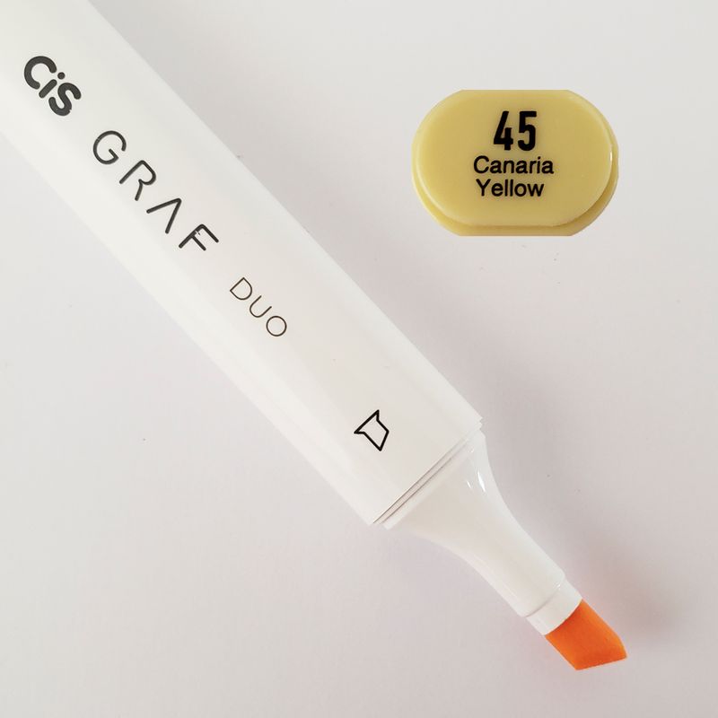 Marcador-Artistico---45---Canaria-Yellow---Graf-Duo---2-Pontas