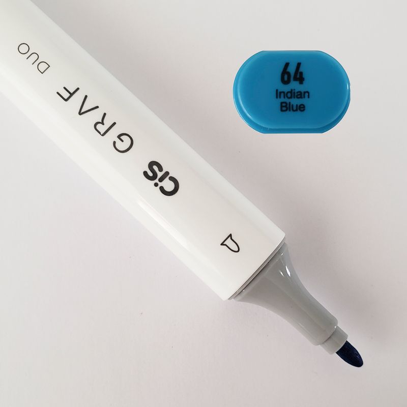 Marcador-Artistico---64---Indian-Blue---Graf-Duo---2-Pontas