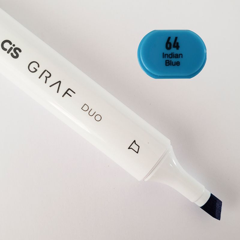 Marcador-Artistico---64---Indian-Blue---Graf-Duo---2-Pontas
