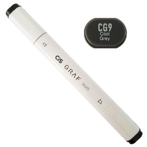 Marcador Artístico - CG9 - Cool Grey - Graf Duo - 2 Pontas