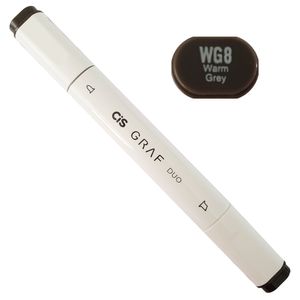 Marcador Artístico - WG8 - Warm Grey - Graf Duo - 2 Pontas
