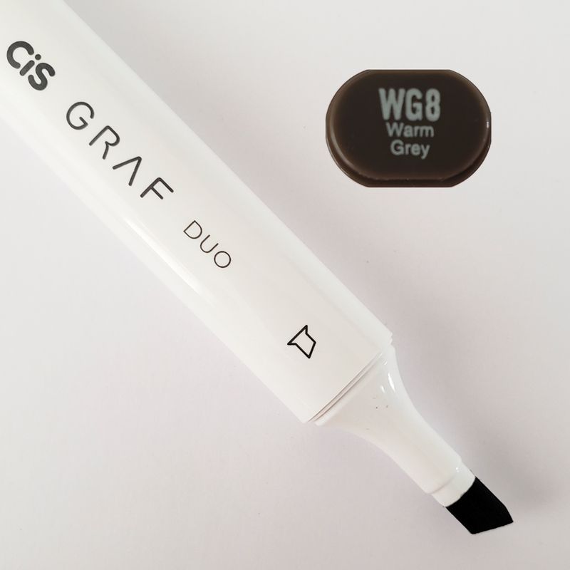 Marcador-Artistico---WG8---Warm-Grey---Graf-Duo---2-Pontas