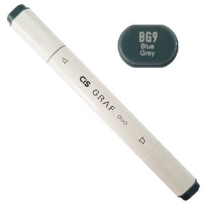 Marcador Artístico - BG9 - Blue Grey - Graf Duo - 2 Pontas